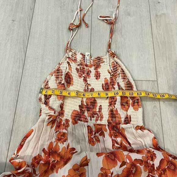 Free People Womens Garden Party Green Floral Print Maxi Dress size M - Picture 2 of 8